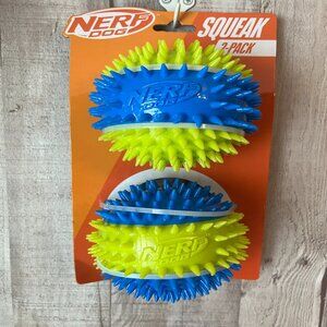 NWT- Nerf Dog Spike Squeaky Ball 2 pack